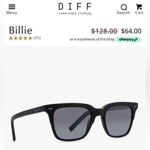 Diff Eyewear Billie Charcoal Sunglasses